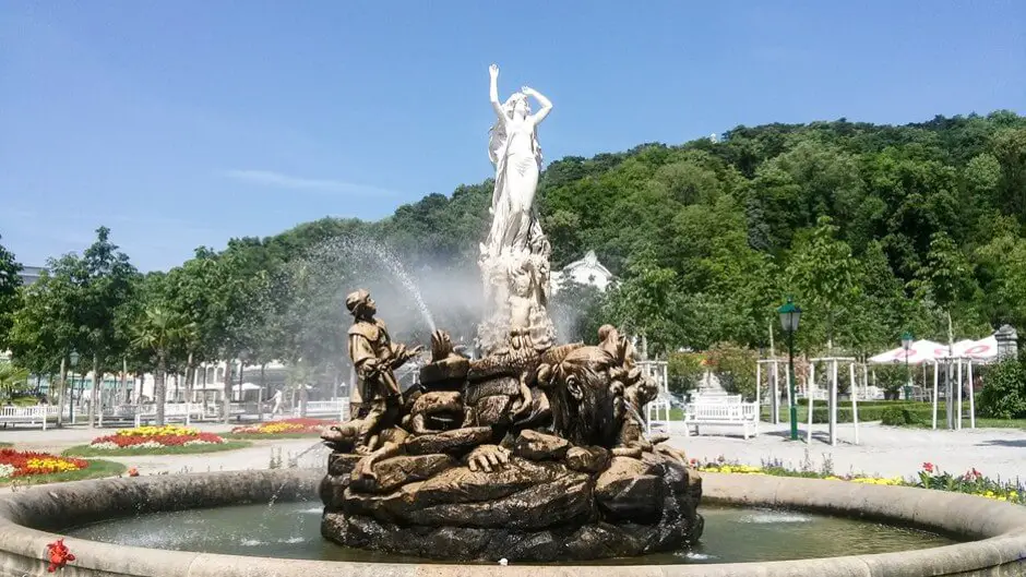 Undine fountain in the spa gardens