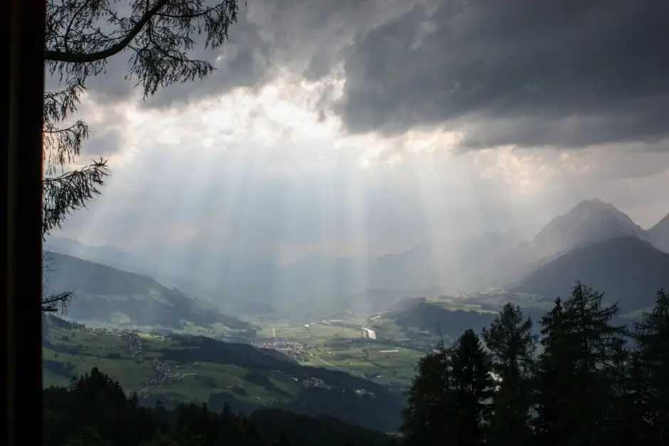 Over the Inntal even thunderstorms are beautiful