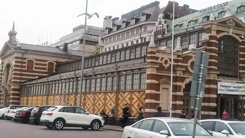 Attractions in the city center - the old market halls of Helsinki