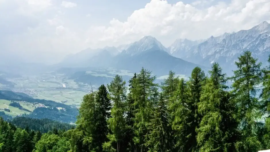 This is how an eagle must feel over the Inn Valley. View from the Hotel Grafenast