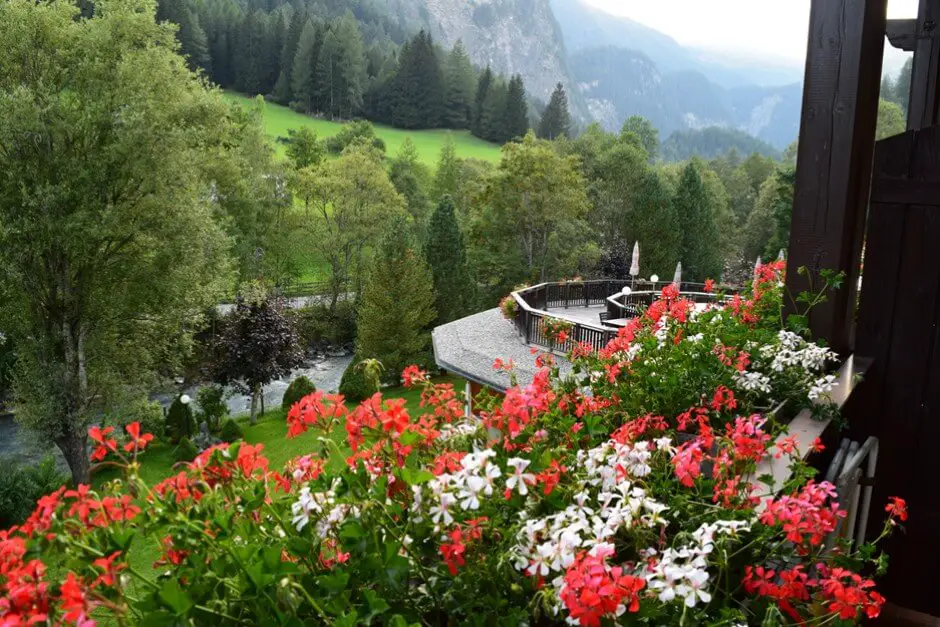 In clear weather - view of the Grossglockner from the balcony