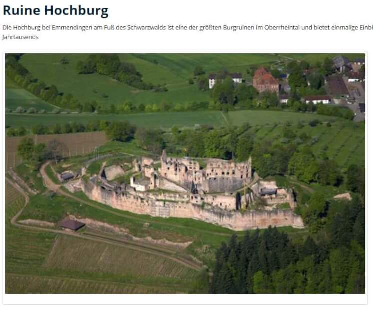 Ruine Hochburg (c) Copyright Tourist Information Emmendingen