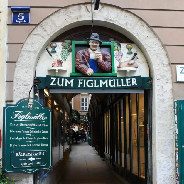 The best Schnitzel at Figlmüller