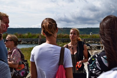 Dr. Irena Fonda shows us her fish farm in Portoroz Slovenia