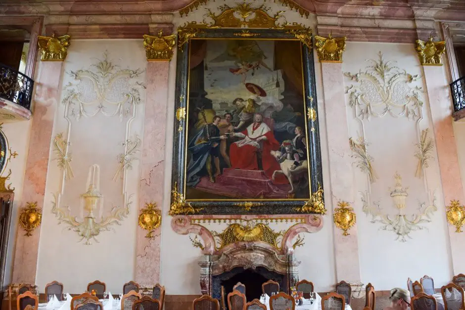 Prince Archbishop Leopold von Firmian in the marble hall