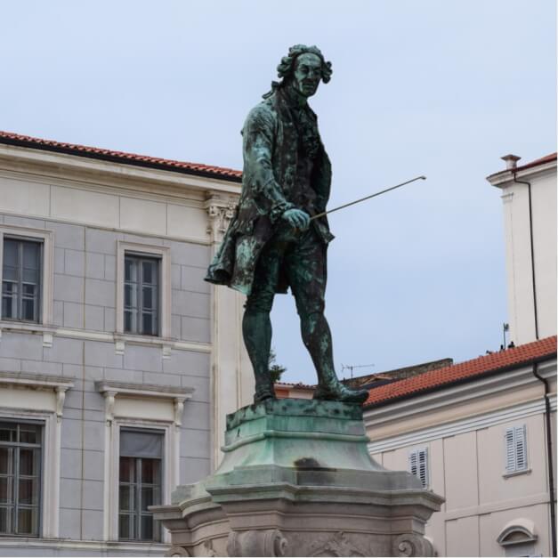 Giuseppe Tartini auf dem Hauptplatz von Piran