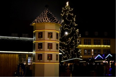 Advent calendar at the Christmas market Schweinfurt