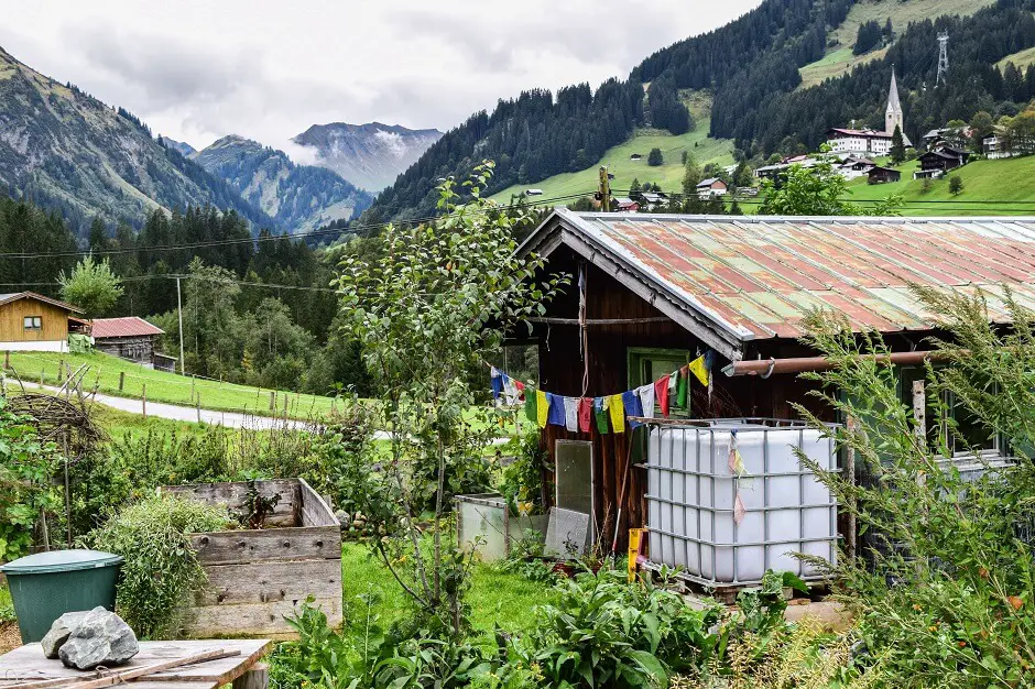 A permaculture garden in the Kleinwalsertal