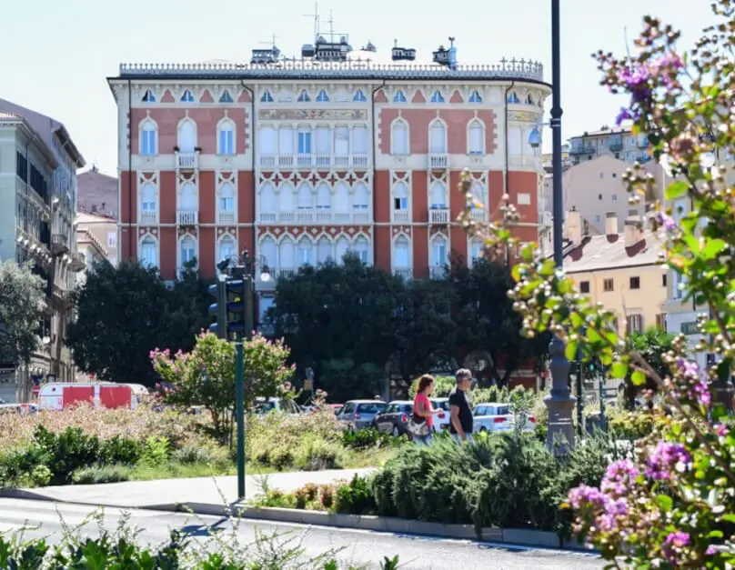 Magnificent villas at Trieste harbor