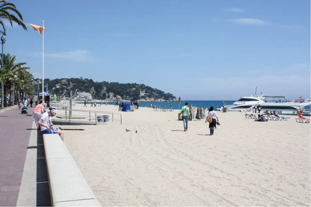 The beach of Lloret de Mar in May