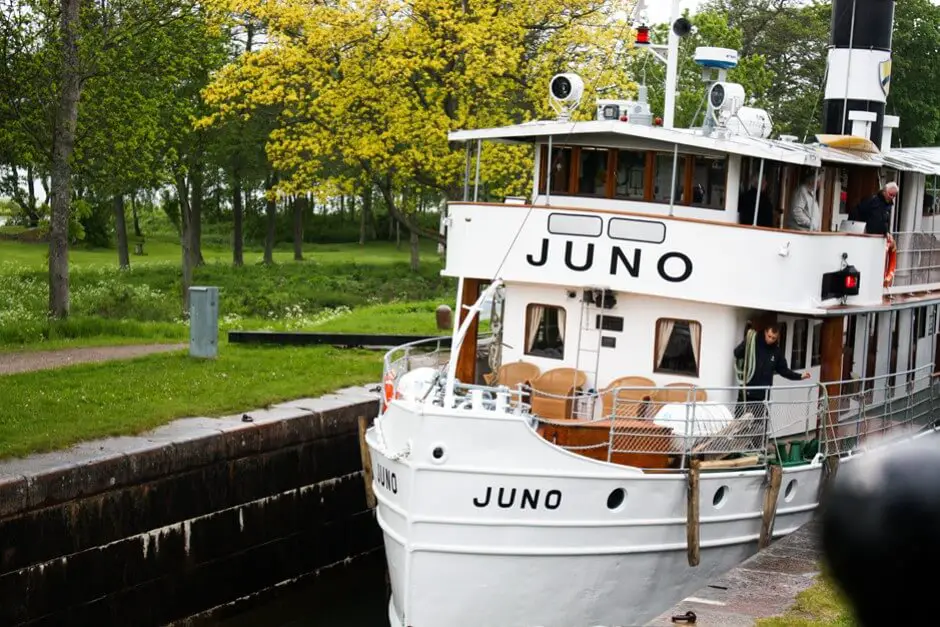 With the Juno on the Göta Canal