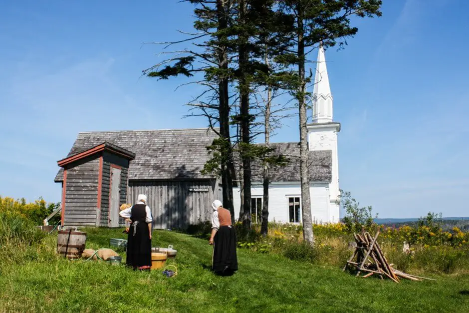 Working in the fields - that's how the Scots lived in Nova Scotia