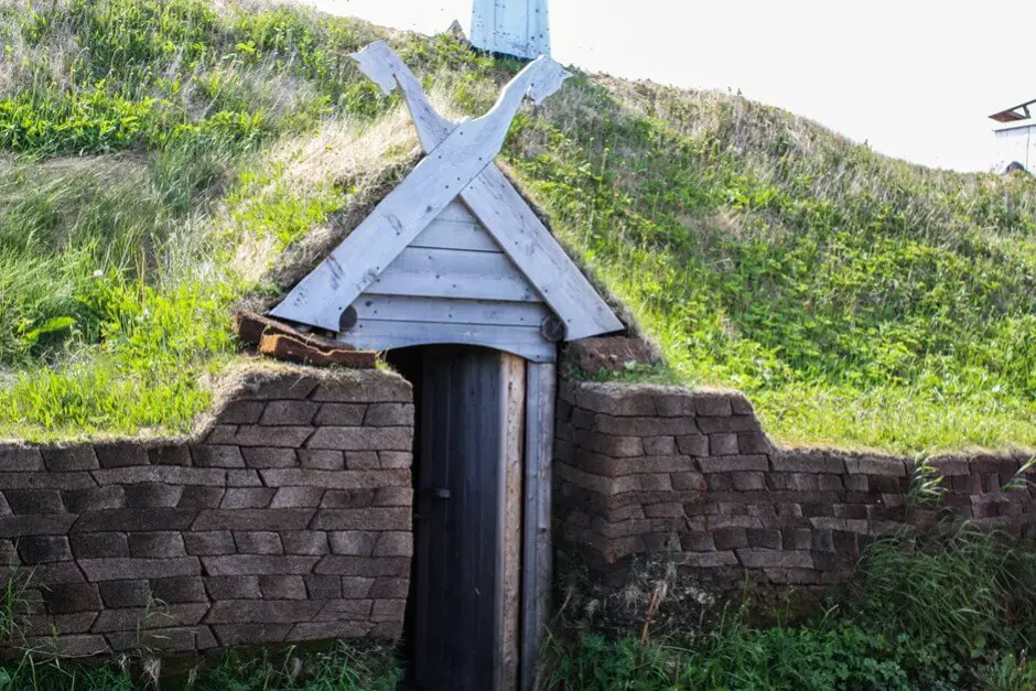 Entrance in Viking settlement in Newfoundland