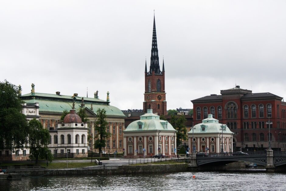 The Swedish noble house Riddarhuset and the Riddarhomlskyrk in Gamla Stan