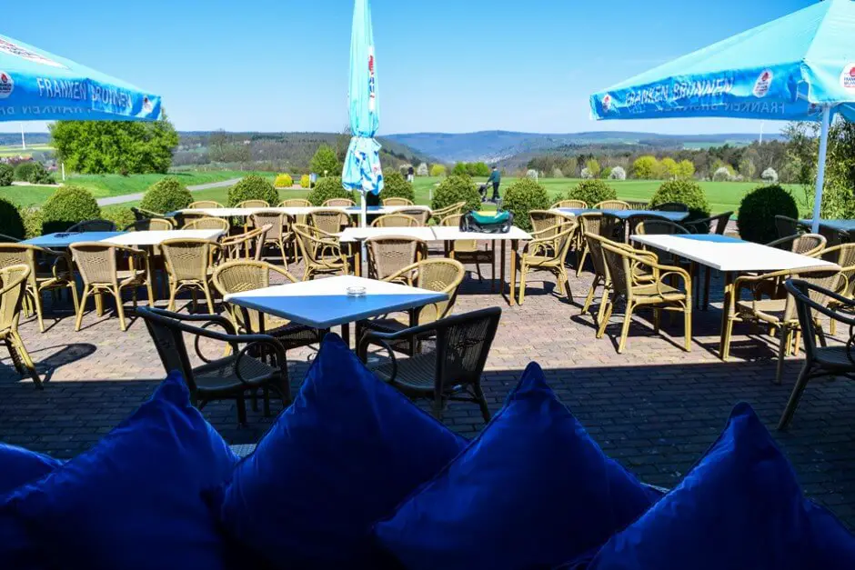 Perfect for chilling out - the terrace in the golf club Erftal