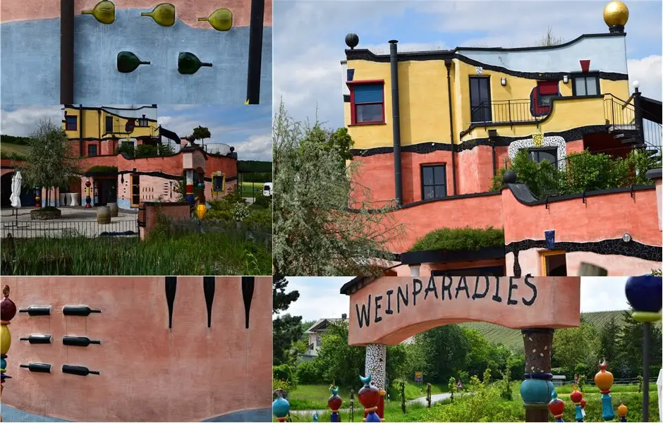 Hundertwasserhaus in Untereisenheim in der Weinregion Franken