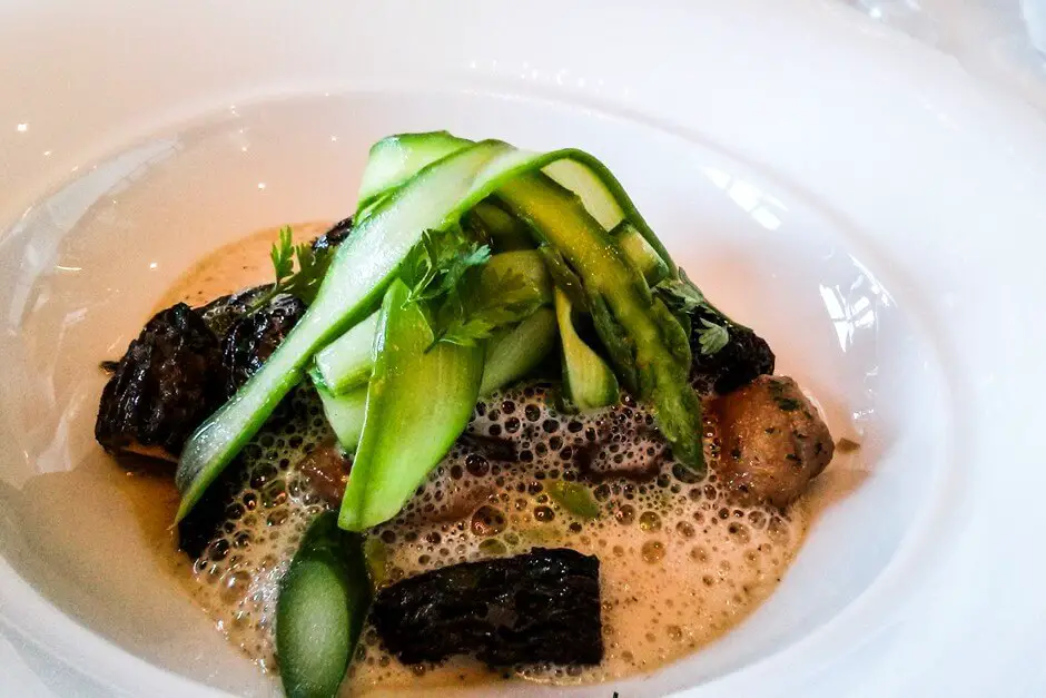 Morels with vegetables in Miltenberg on the Main