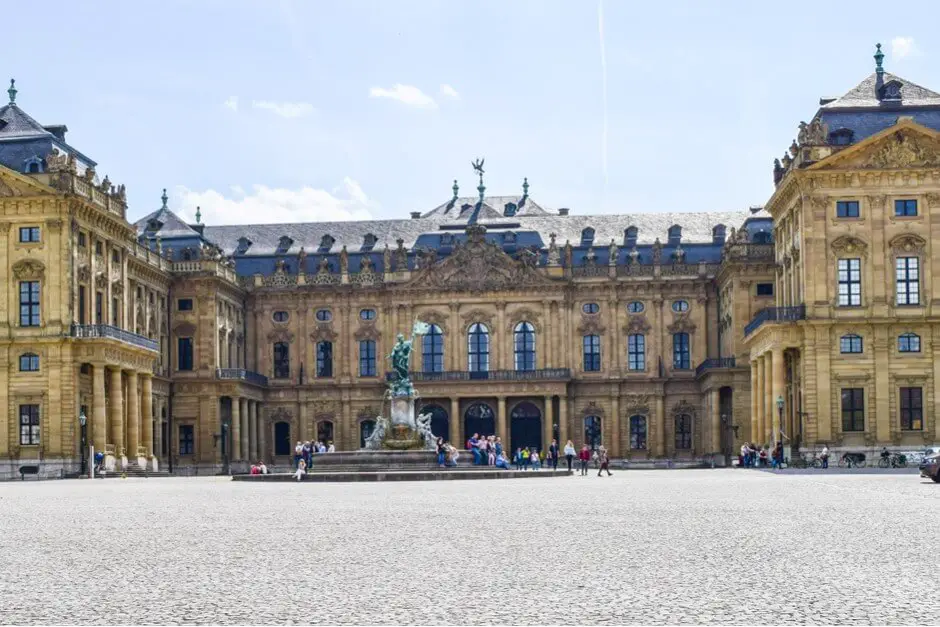 Franconia fountain in front of the residence in the city of Würzburg