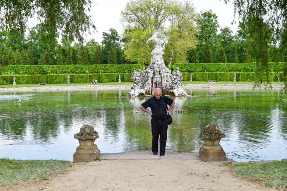 Petar on our walk through the Rococo garden Veitshöchheim