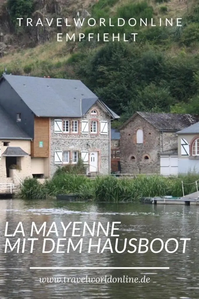 La Mayenne mit dem Hausboot
