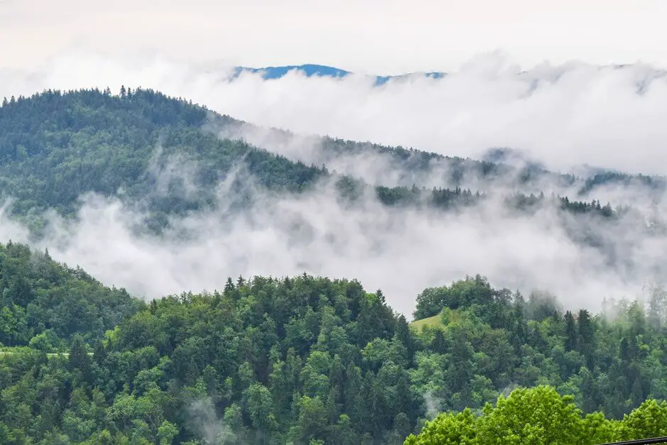 Slovenia's Karawanken in the rain