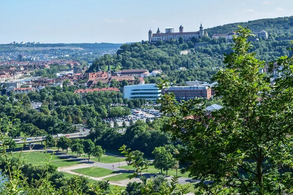 View of the Marienfestung, Würzburg and the Main