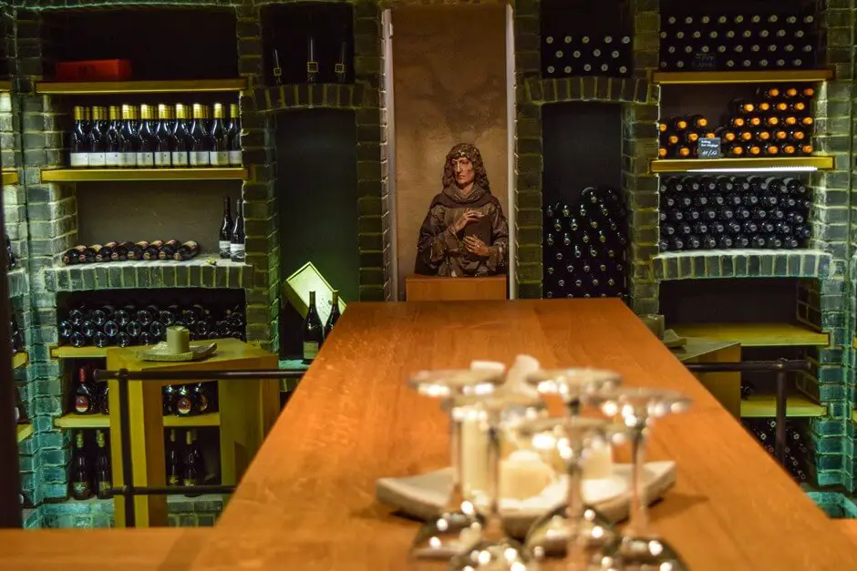 Wine cellar in the Schlosshotel Steinburg, one of the Franconian wine hotels