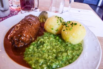 Thuringian dumplings with roulades