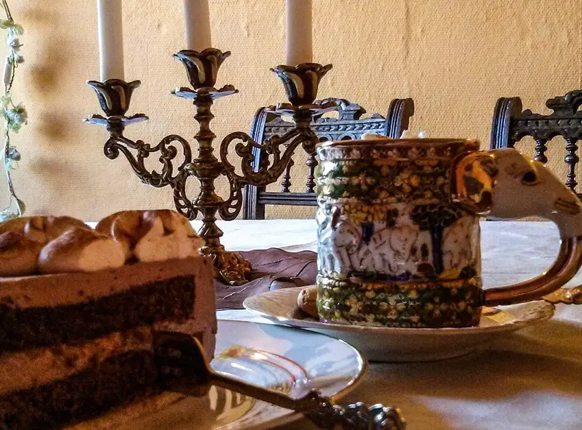 heiße Schokolade im Burg Café Bad Belzig