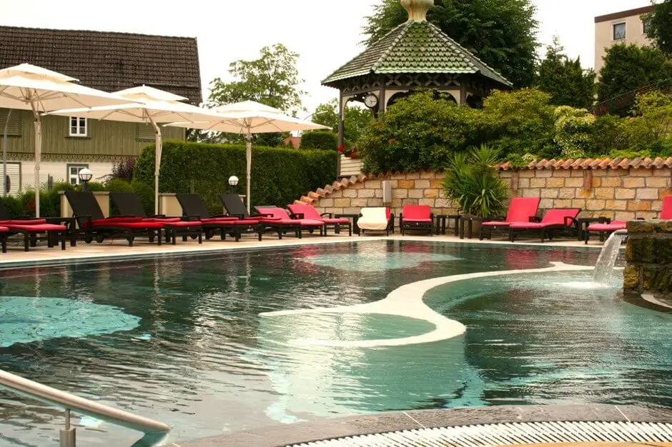 Pool in the hotel Romantic angle