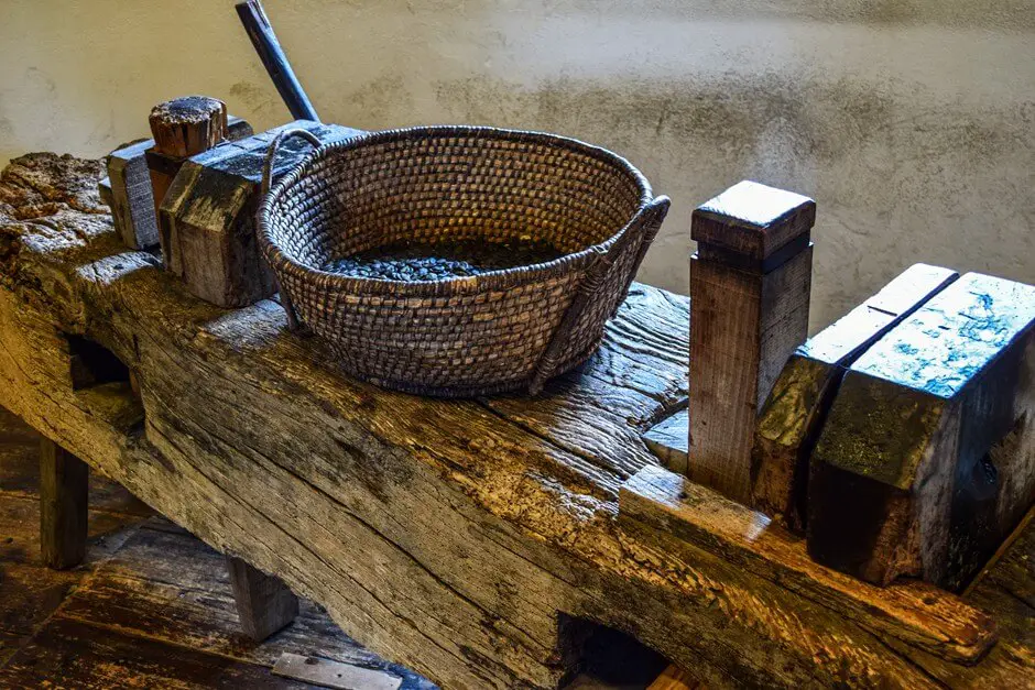 Old oil press for pumpkin seed oil