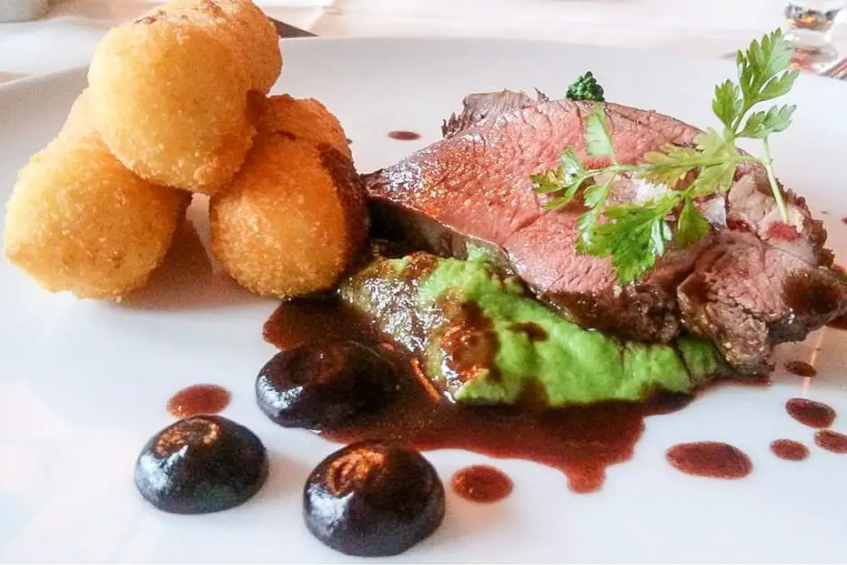 Veal with heart-cherry sauce - you eat well at the Travel Charme Ifen Hotel Kleinwalsertal