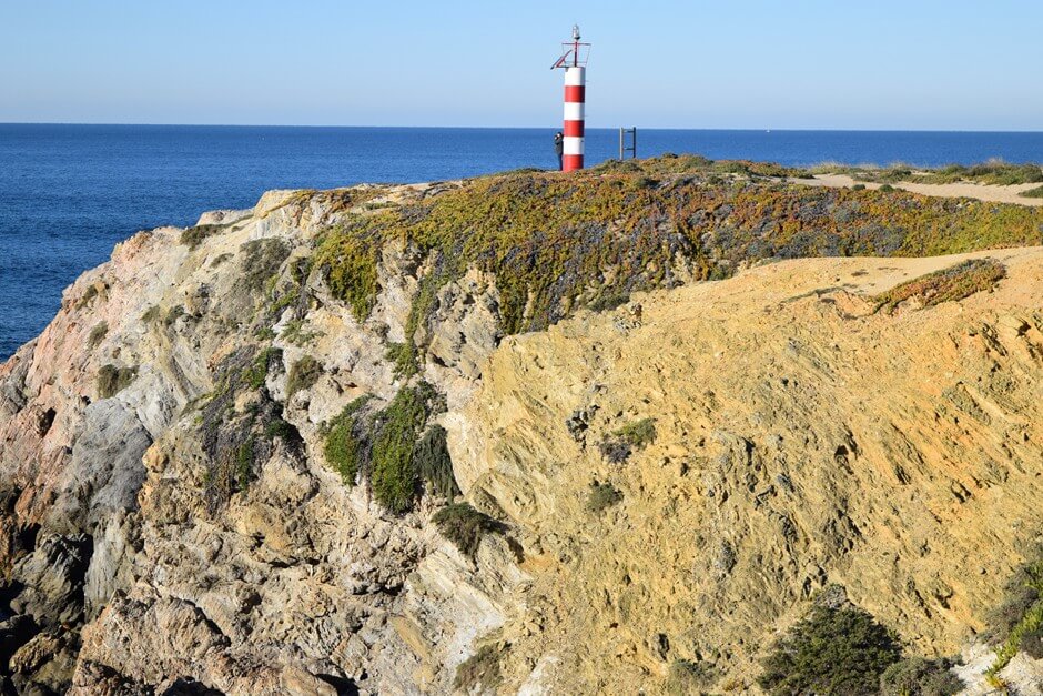 Lighthouse at Praia do Banho - Portugal Alentejo beach near Porto Covo
