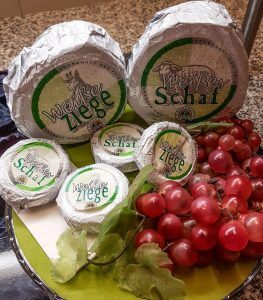 Ziegen und Schafkäse