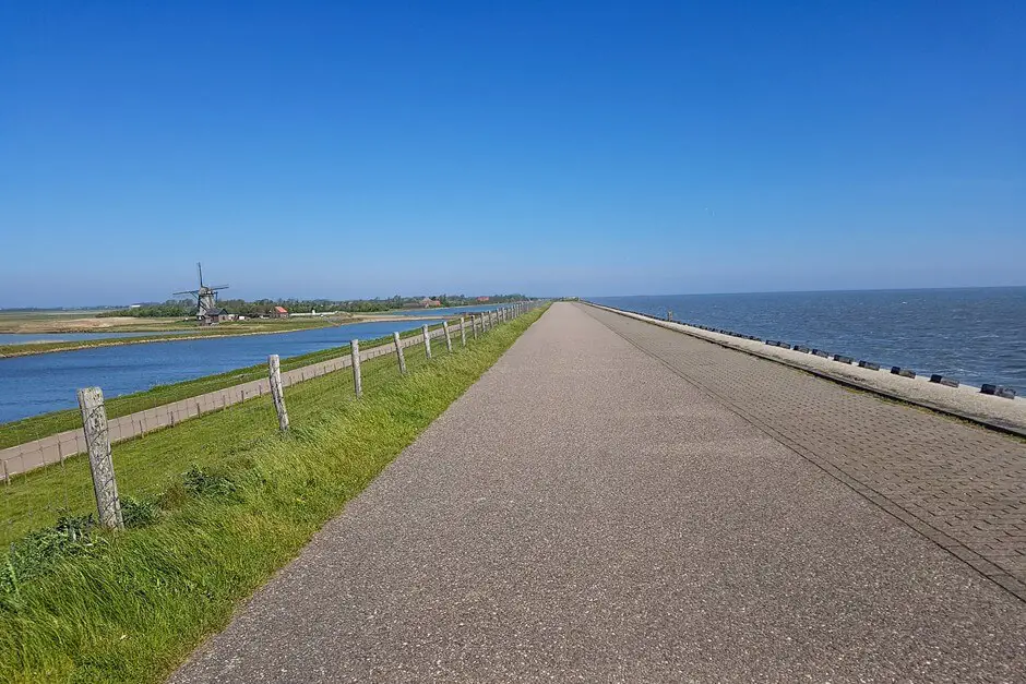 Polder landscape on the dike