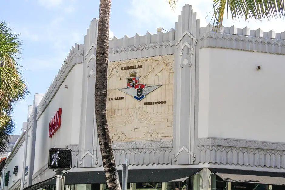 Werbung im Miami Art Deco Viertel