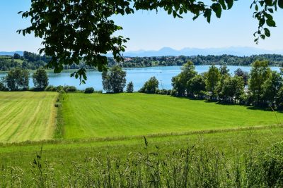 Chiemgau Alps Panorama at Tachinger See