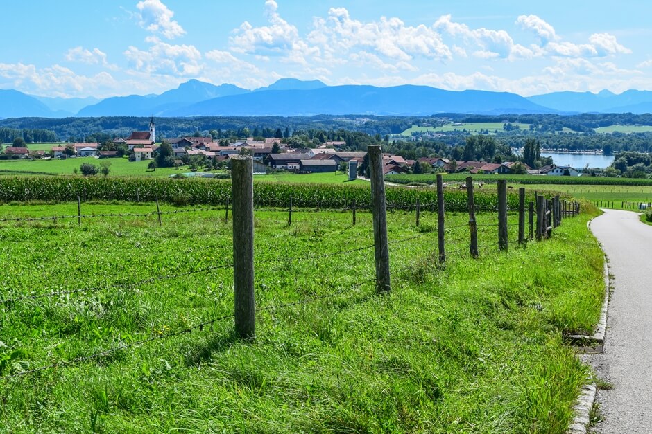 The Chiemgau Alps seen from Tettenhausen on Waginger See