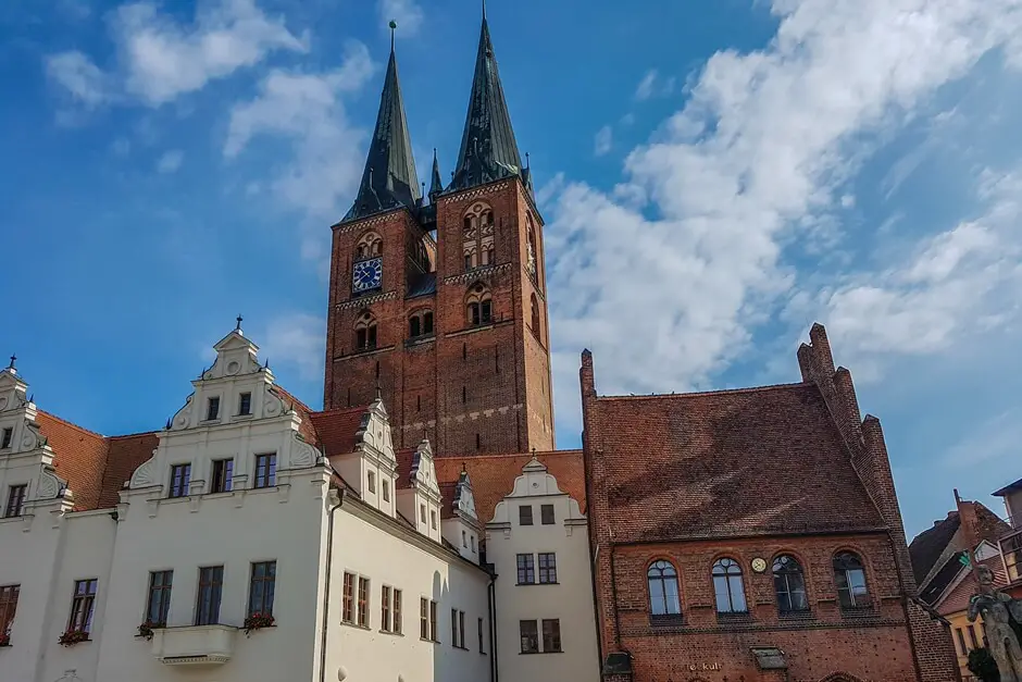 The market square in the Hanseatic city of Stendal