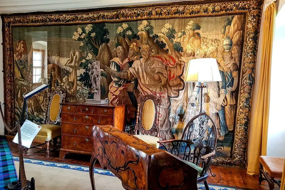 Tapestry in Cawdor Castle