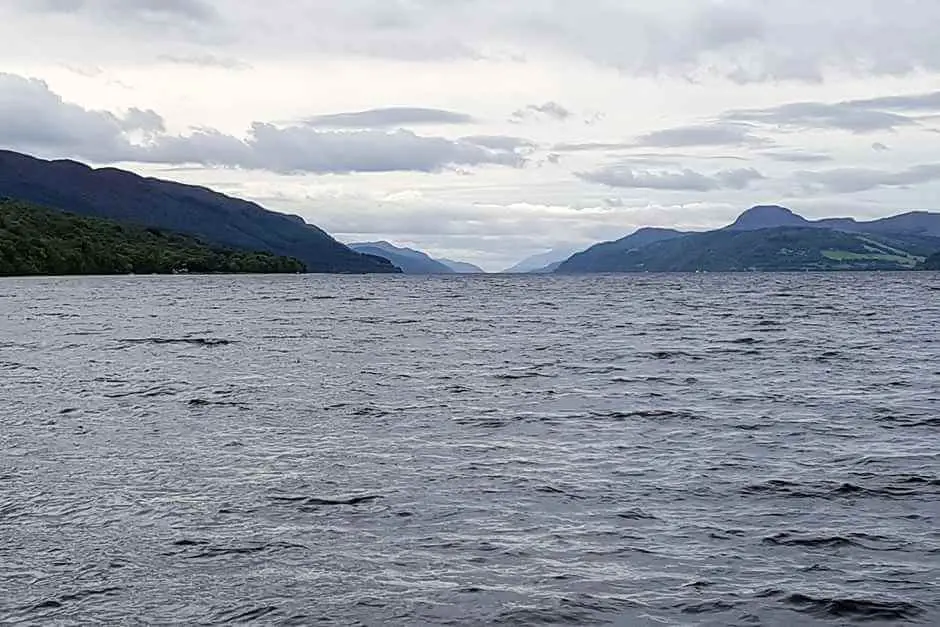 View from Dores Beach on Loch Ness Scotland Inverness Excursions