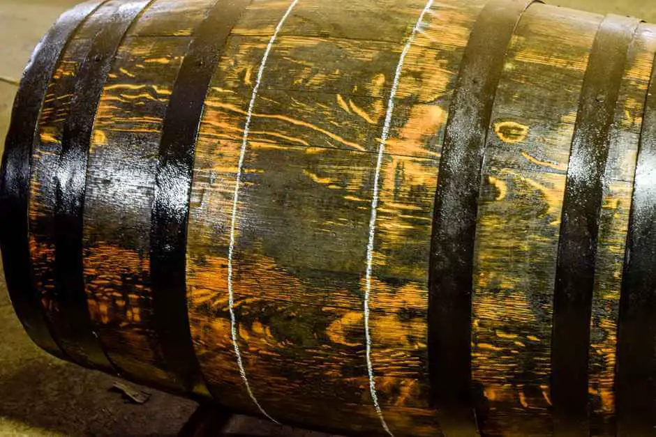 In barrels like this, Scottish whiskey matures