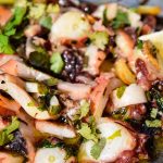 Octopus salad with cilantro
