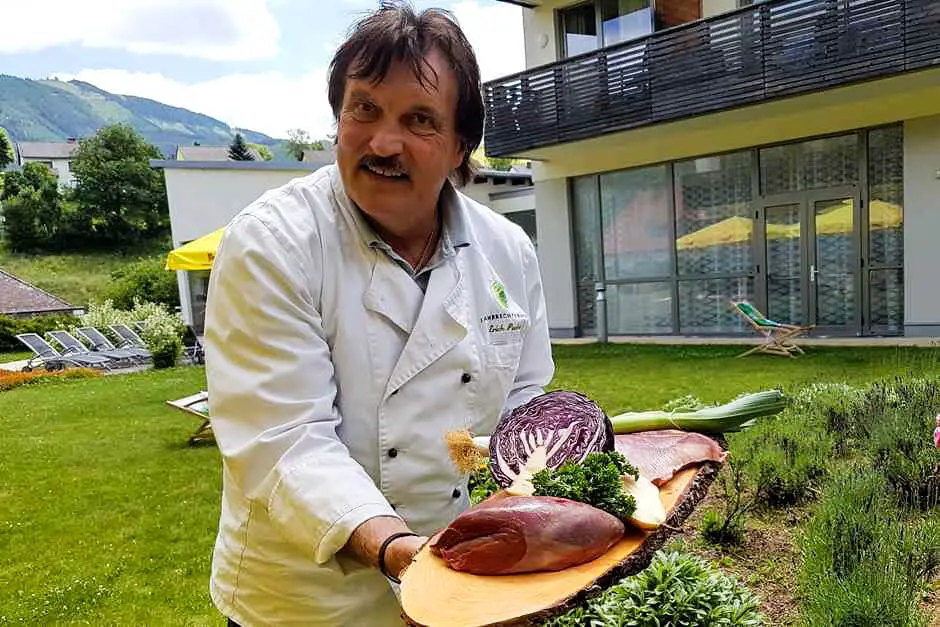 Erich Pucher cooks in the Lambrechterhof