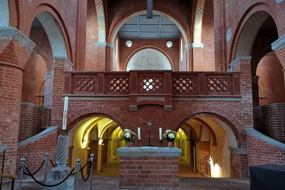 Nave in Jerichow Monastery on the Romanesque Road in Saxony Anhalt