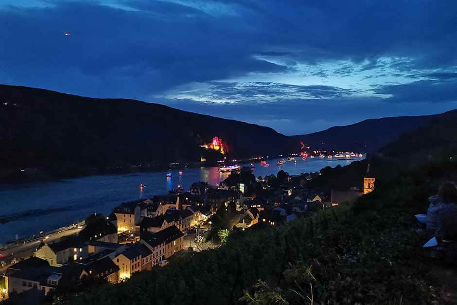 Assmannshausen at the Rhine in Flames Wine Events in Germany