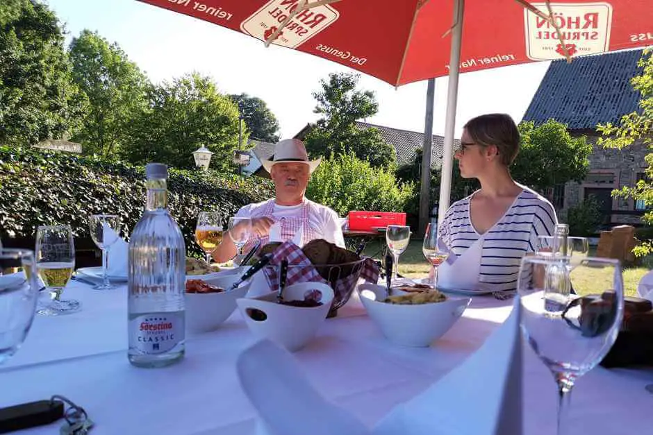 Hans Schmidt at the barbecue