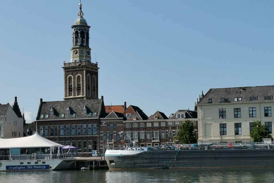 Old town of Kampen from the IJssel