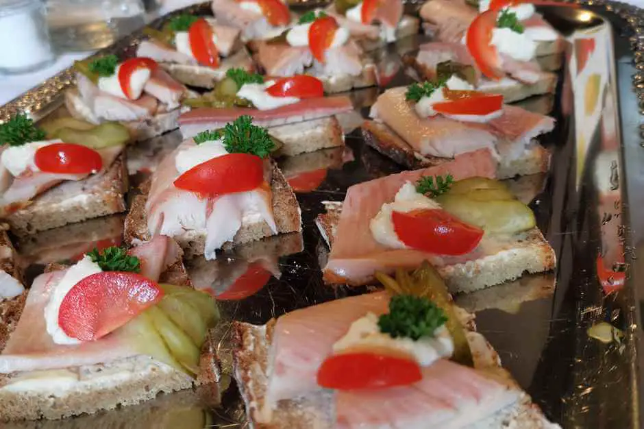 Freshly smoked trout from the house pond