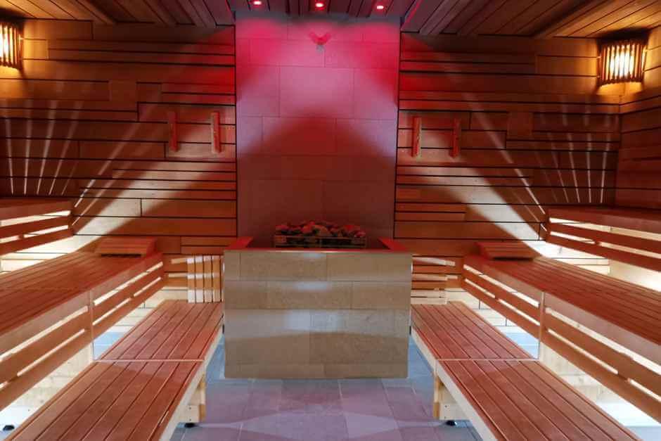 Sauna with colors in the Sibyllenbad in Bad